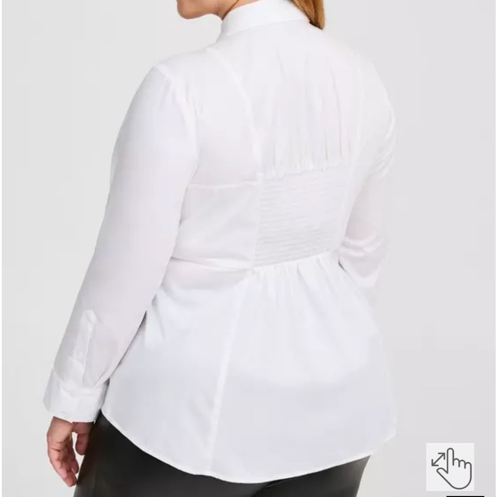 Torrid White Button-Down Shirt - Picture 5 of 12